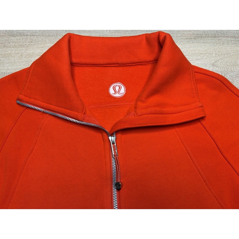 Lululemon Scuba Oversized Funnel Neck Half Zip Solar Orange Size XS/S - Picture 4 of 7